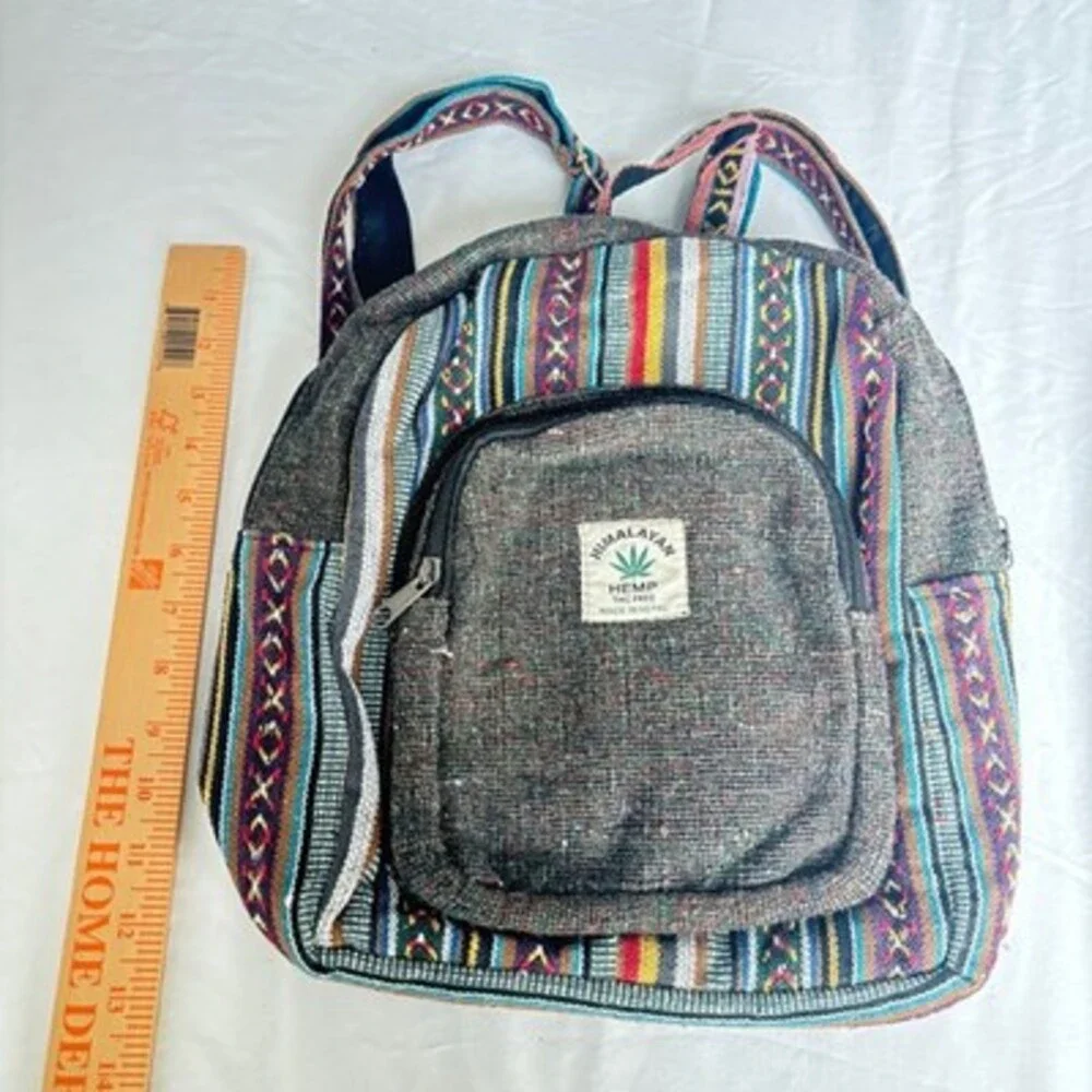 Handcrafted Nepal‎ Hemp Backpack | Boho Hippie Festival Bag